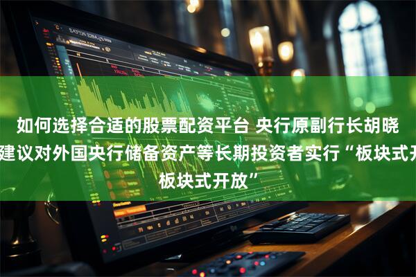 如何选择合适的股票配资平台 央行原副行长胡晓炼：建议对外国央行储备资产等长期投资者实行“板块式开放”